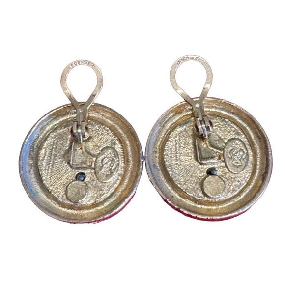 Vintage Premier Designs Gold Toned Roman Coin Clip Ons - Picture 10 of 13